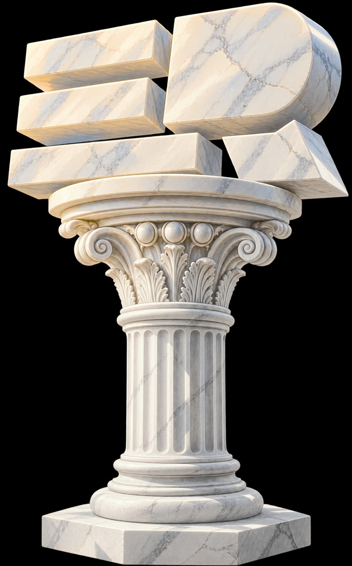Marble architectural column